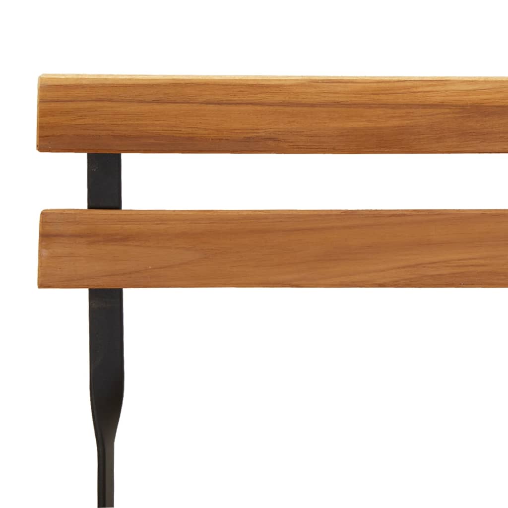 Foldbare Bistrostole 8 Stk. Massivt Teaktræ Og Stål