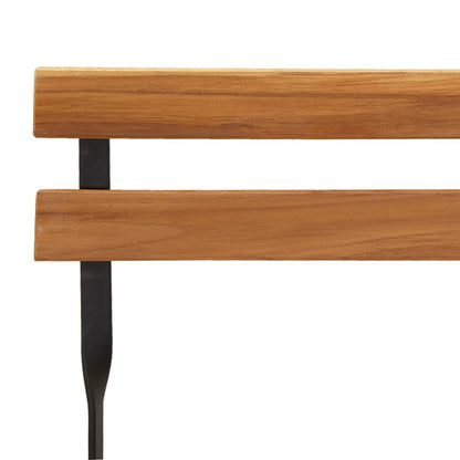 Foldbare Bistrostole 8 Stk. Massivt Teaktræ Og Stål