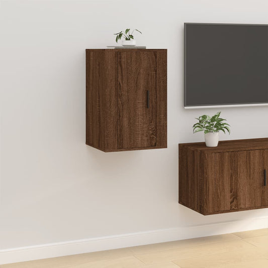 Vægmonteret TV-skab 40x34,5x60 Cm Egetræ Brun - Hovedbillede
