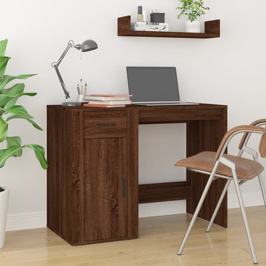 Skrivebord 100X49X75 Cm Konstrueret Træ Etræsfarve