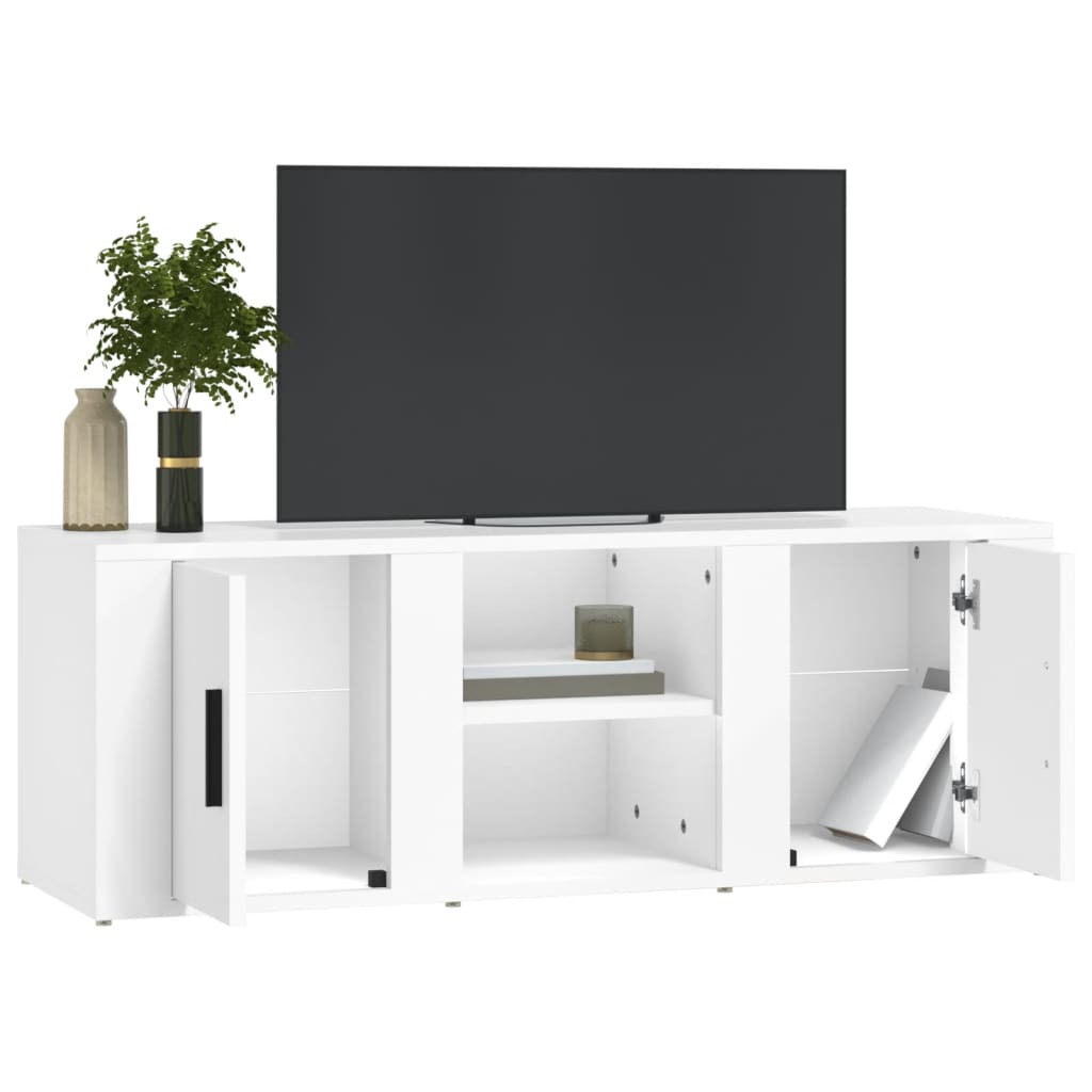 Tv-bord 100x31,5x35 Cm Konstrueret Træ - Billede 4