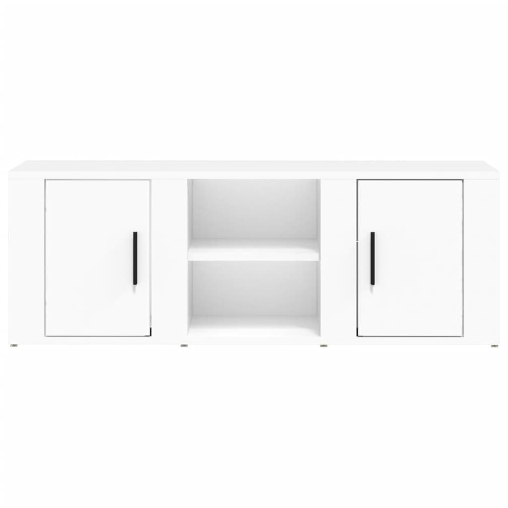 Tv-bord 100x31,5x35 Cm Konstrueret Træ - Billede 5