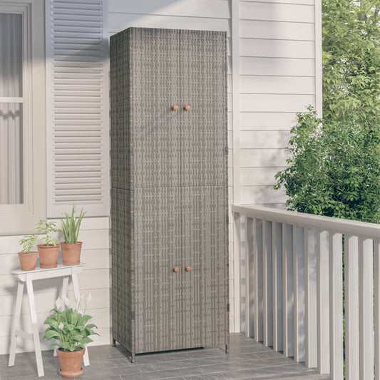 Opbevaringsskab Til Haven 59X40X180 Cm Polyrattan