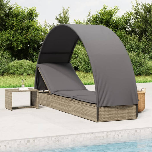 Liggestol Med Rundt Tag 211X57X140 Cm Polyrattan