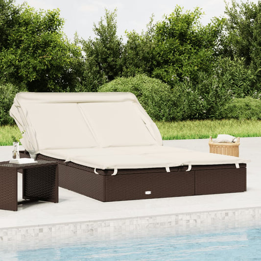 2-Personers Solseng Foldbart Tag 213X118X97 Cm Polyrattan