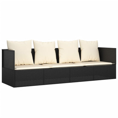 Udendørs Loungesofa Med Hynder Polyrattan - Billede 2