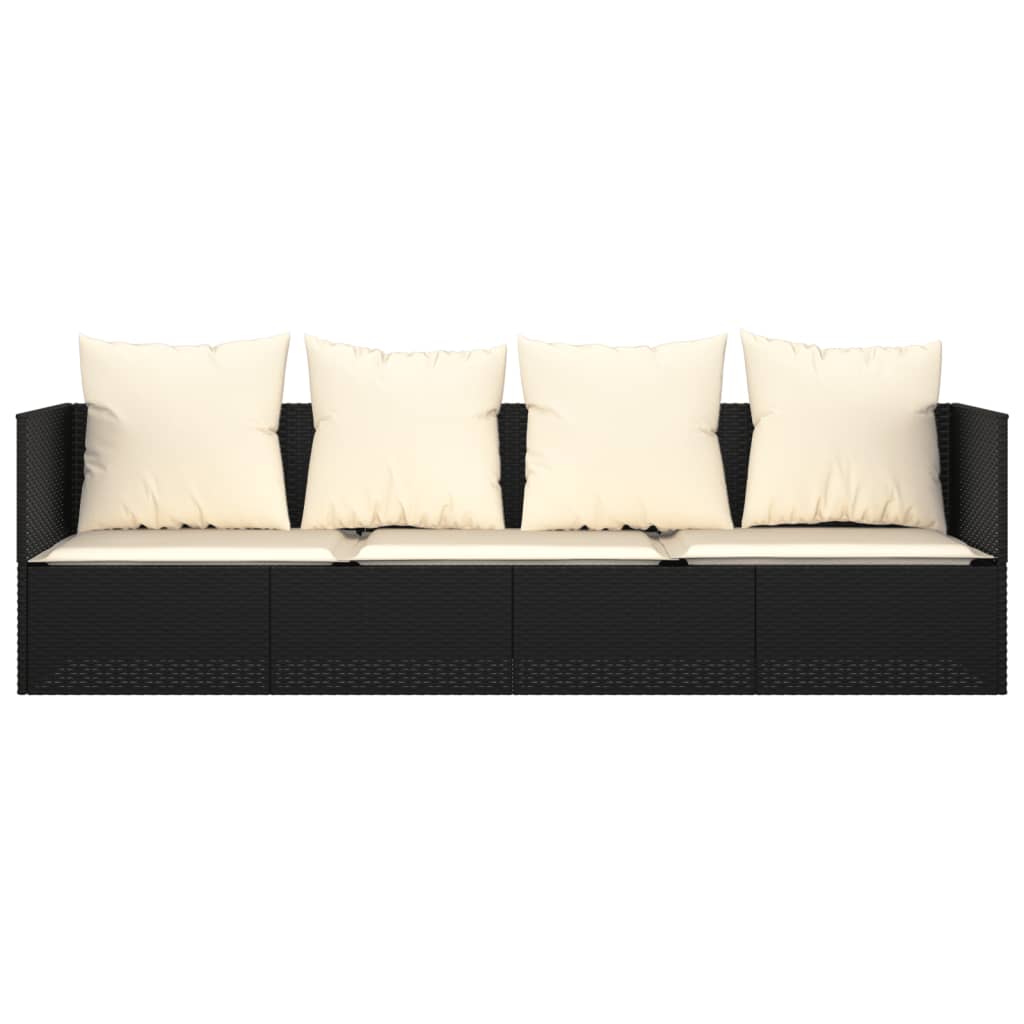 Udendørs Loungesofa Med Hynder Polyrattan - Billede 3
