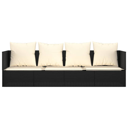 Udendørs Loungesofa Med Hynder Polyrattan - Billede 3
