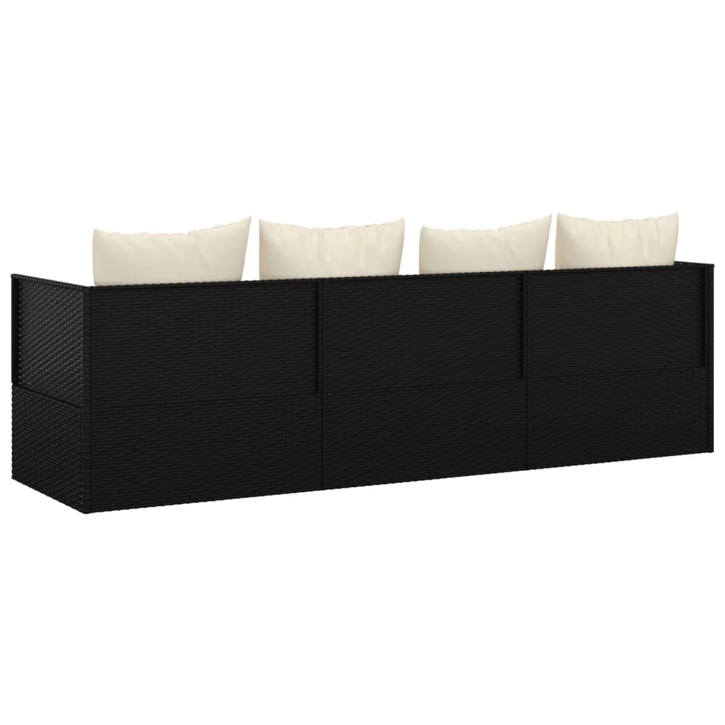 Udendørs Loungesofa Med Hynder Polyrattan - Billede 5