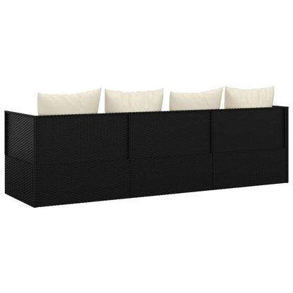 Udendørs Loungesofa Med Hynder Polyrattan - Billede 5