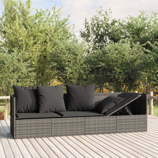 Udendørs Loungesofa Med Hynder Polyrattan