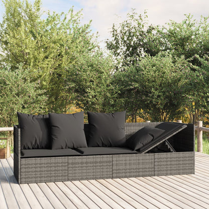 Udendørs Loungesofa Med Hynder Polyrattan - Variant 319564