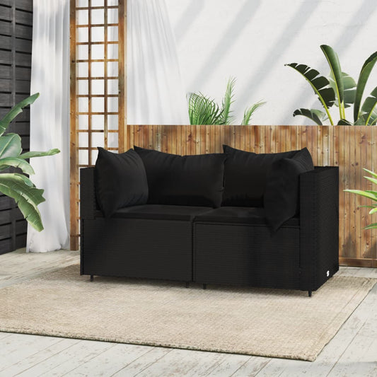 Hjørnemoduler Til Havesofa 2 Stk. Med Hynder Polyrattan