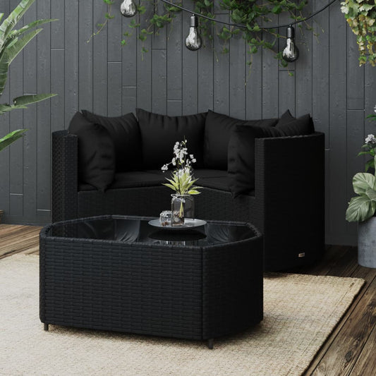 Loungesæt Til Haven 4 Dele Med Hynder Polyrattan