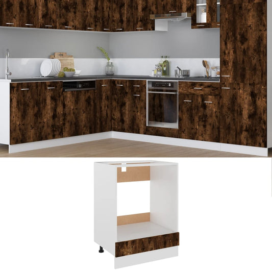 Ovnskab Riga 60X46X81,5 Cm Konstrueret Træ Etræ Røget Eg