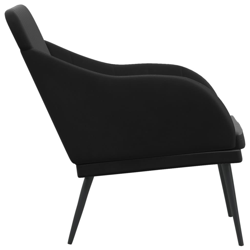 Bænk 110x76x80 Cm Velour Sort - Billede 4