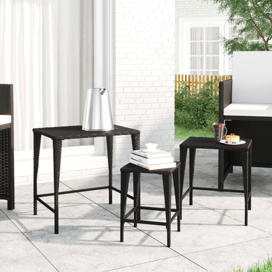Indskudsborde 3 Stk. Polyrattan