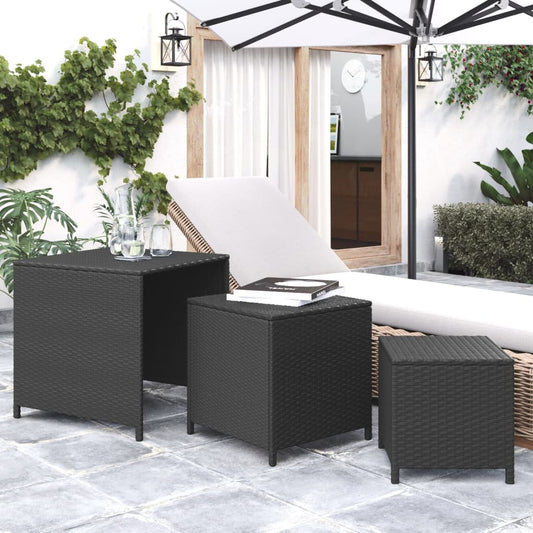 Indskudsborde 3 Stk. Polyrattan