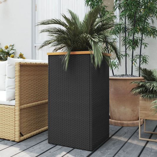 Plantekasse Polyrattan Sort