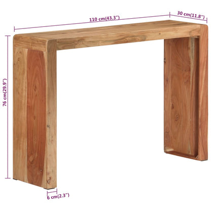 Konsolbord 110x30x76 Cm Massivt Akacietræ - Billede 7
