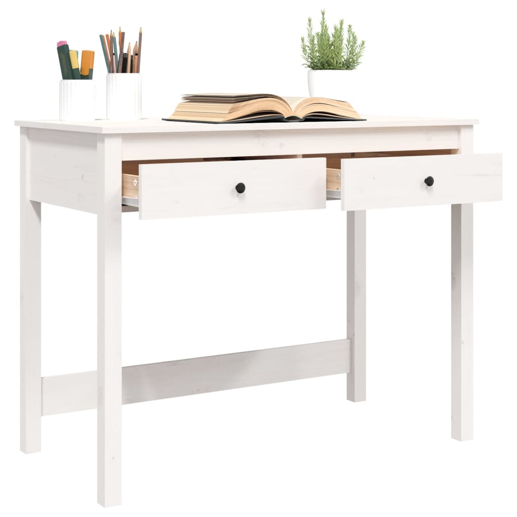 Skrivebord Med Skuffer 100X50X78 Cm Massivt Fyrretræ