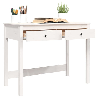 Skrivebord Med Skuffer 100X50X78 Cm Massivt Fyrretræ
