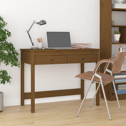 Skrivebord Med Skuffer 100X50X78 Cm Massivt Fyrretræ