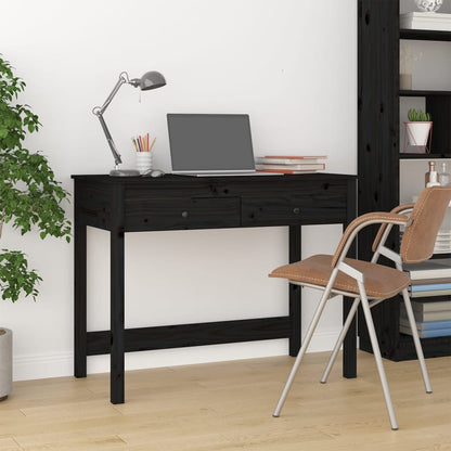 Skrivebord Med Skuffer 100X50X78 Cm Massivt Fyrretræ
