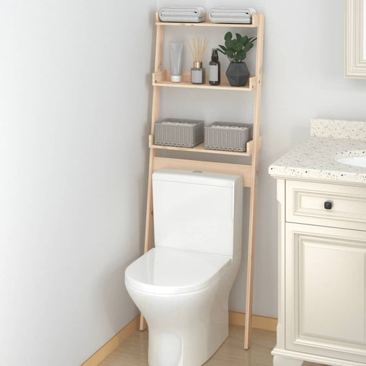 Toiletstativ 63,5X32X179 Cm Massivt Fyrretræ