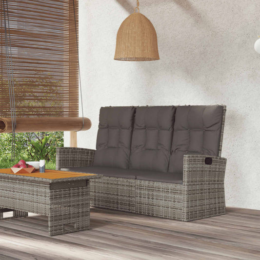 Havebænk Med Hynder 173 Cm Polyrattan