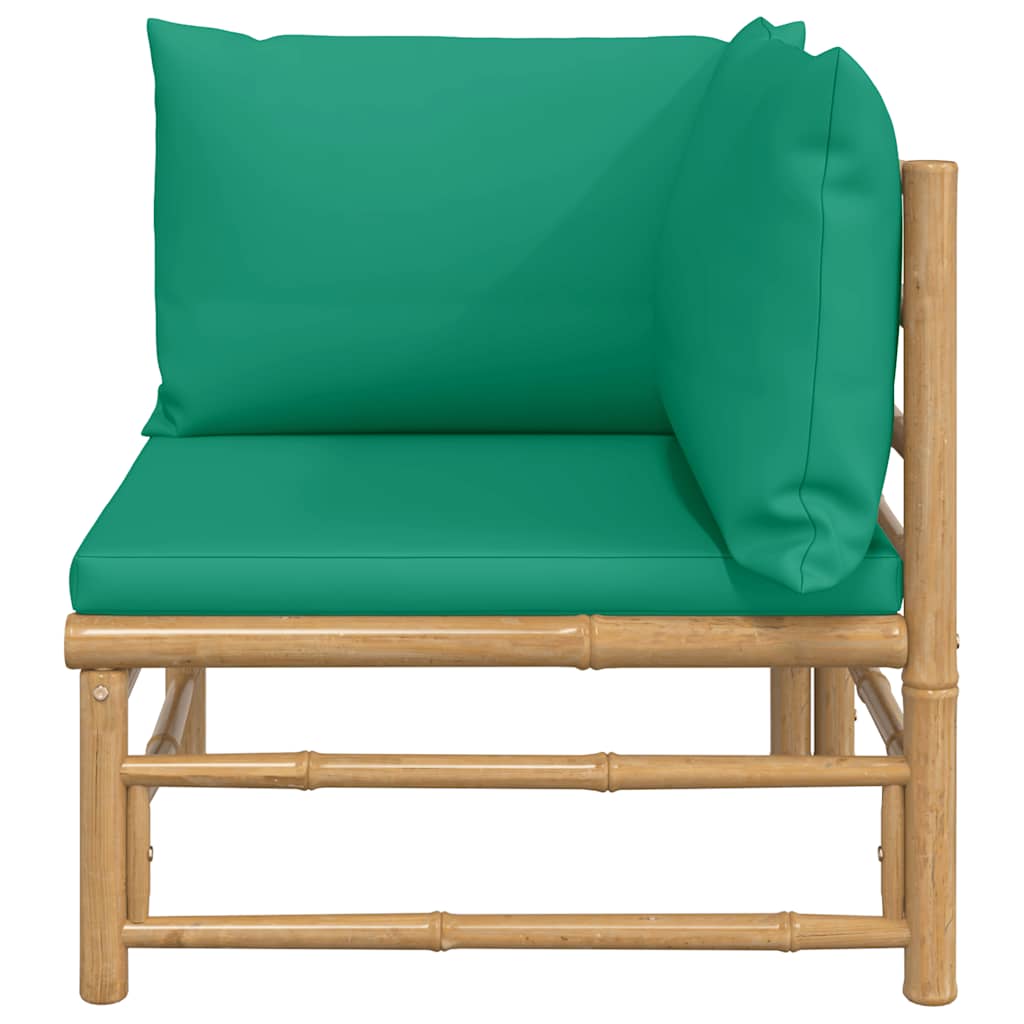 Hjørnemodul Til Havesofa Med Hynder Bambus