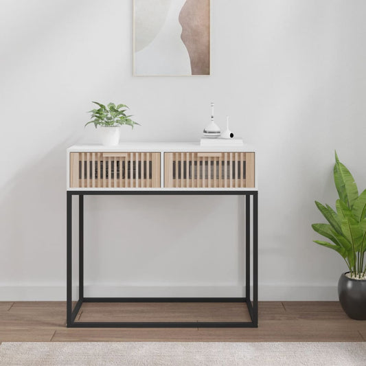 Konsolbord 80X30X75 Cm Konstrueret Træ Og Jern