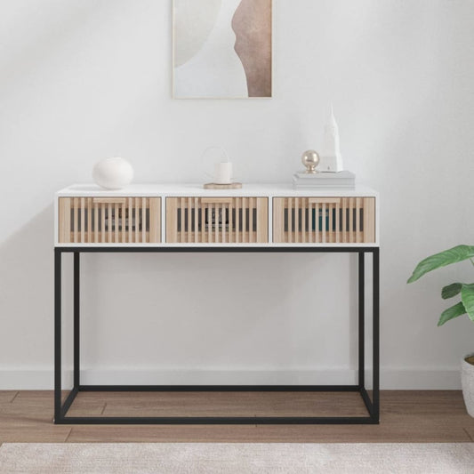 Konsolbord 105X30X75 Cm Konstrueret Træ Og Jern