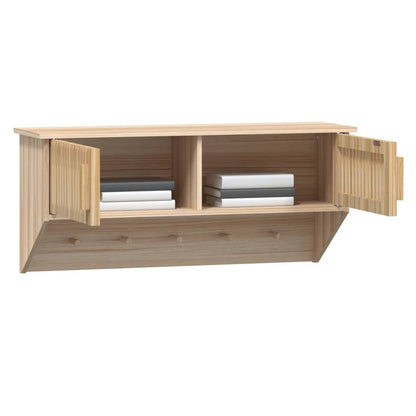 Væghængt Garderobe M. Knager 80X24X35,5 Cm Konstrueret Træ
