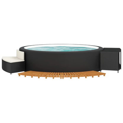 Spisebord Polyrattan Og Massivt Akacietræ