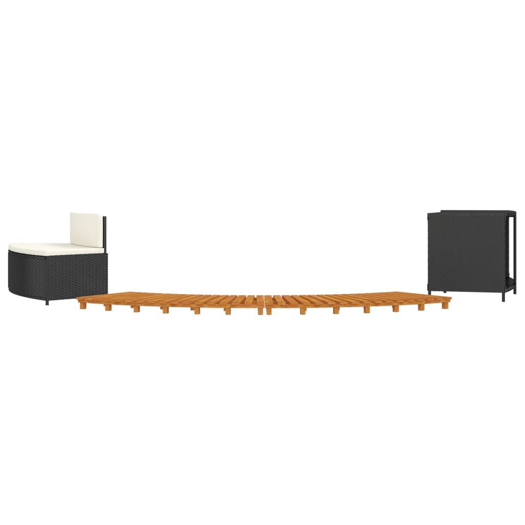 Spisebord Polyrattan Og Massivt Akacietræ
