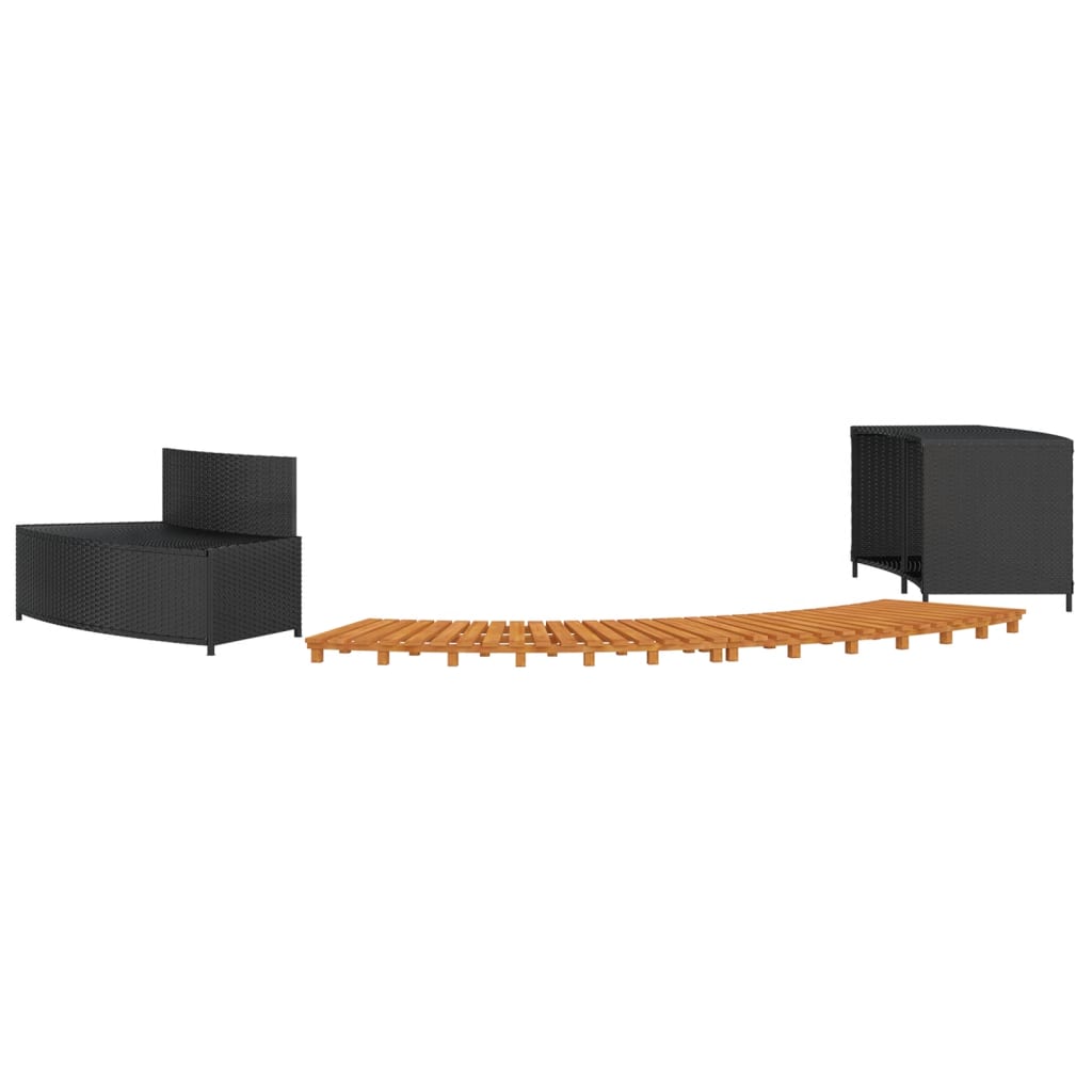 Spisebord Polyrattan Og Massivt Akacietræ