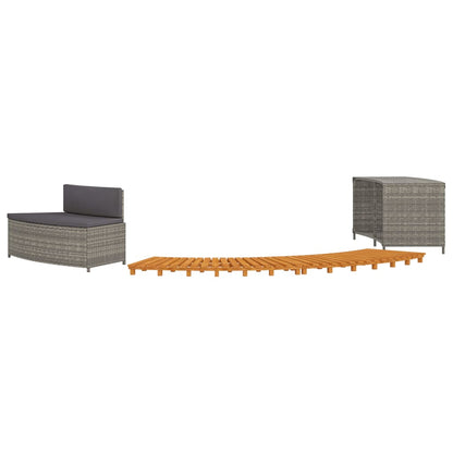 Spisebord Polyrattan Og Massivt Akacietræ