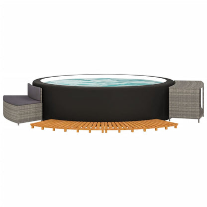 Spisebord Polyrattan Og Massivt Akacietræ