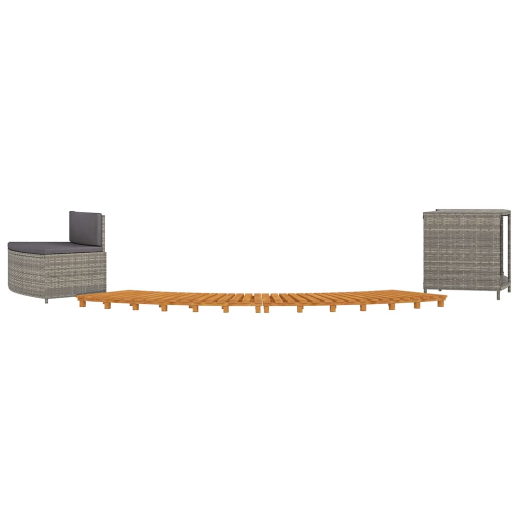 Spisebord Polyrattan Og Massivt Akacietræ