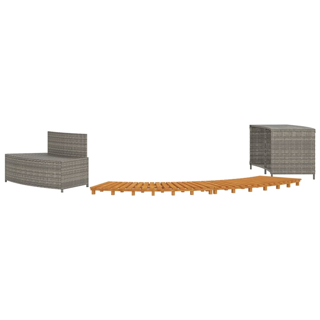 Spisebord Polyrattan Og Massivt Akacietræ