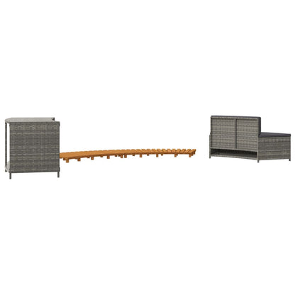 Spisebord Polyrattan Og Massivt Akacietræ