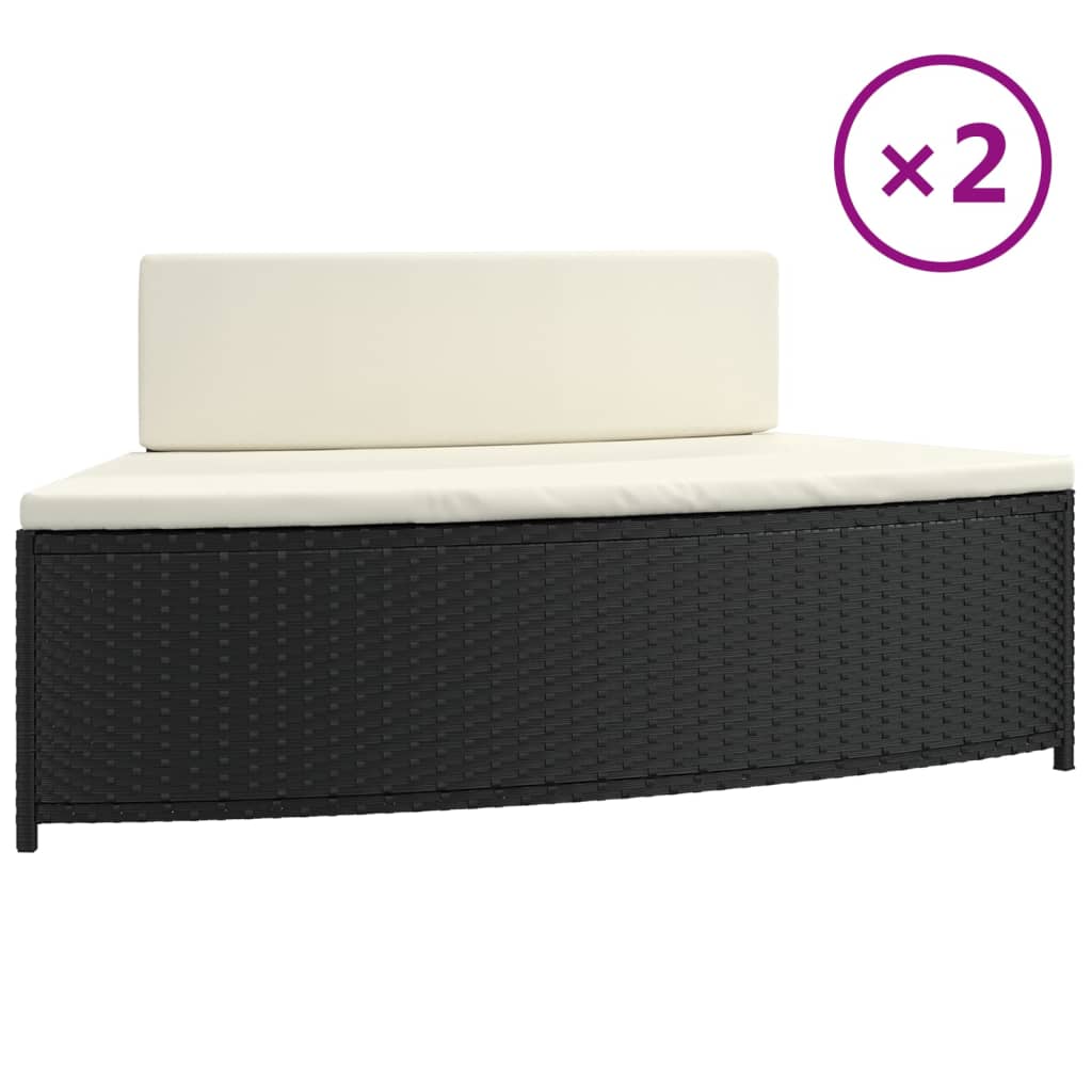 Spabænke Med Hynder Polyrattan