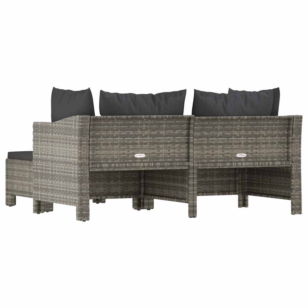 Loungesæt Til Haven Med Hynder Polyrattan