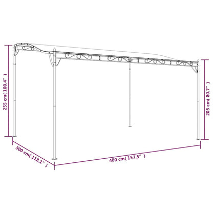 Baldakin 4x3 M 180 G/m² Stof Og Stål - Billede 9