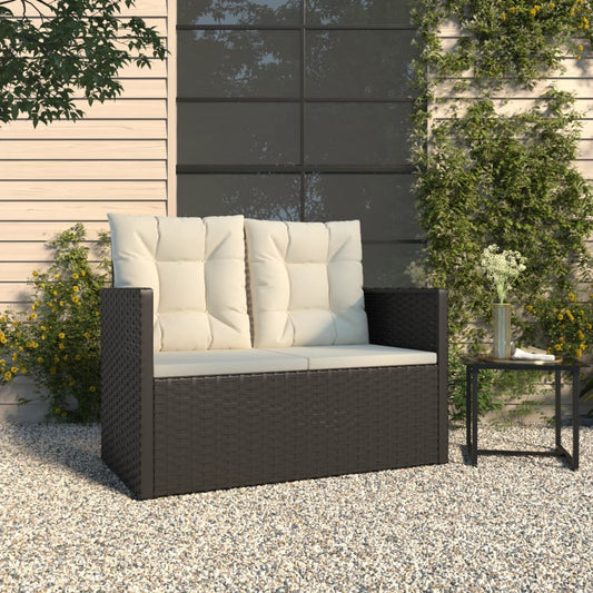 Havebænk Med Hynder 105 Cm Polyrattan