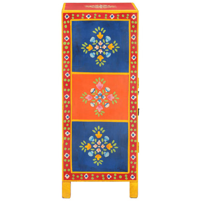 Håndmalet Skænk 54x30x74 Cm Massivt Mangotræ - Billede 5