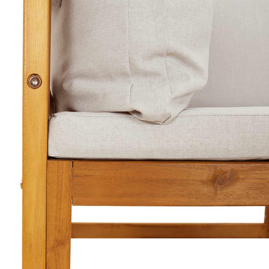 Midtermodul Til Havesofa Med Hynder Massivt Akacietræ
