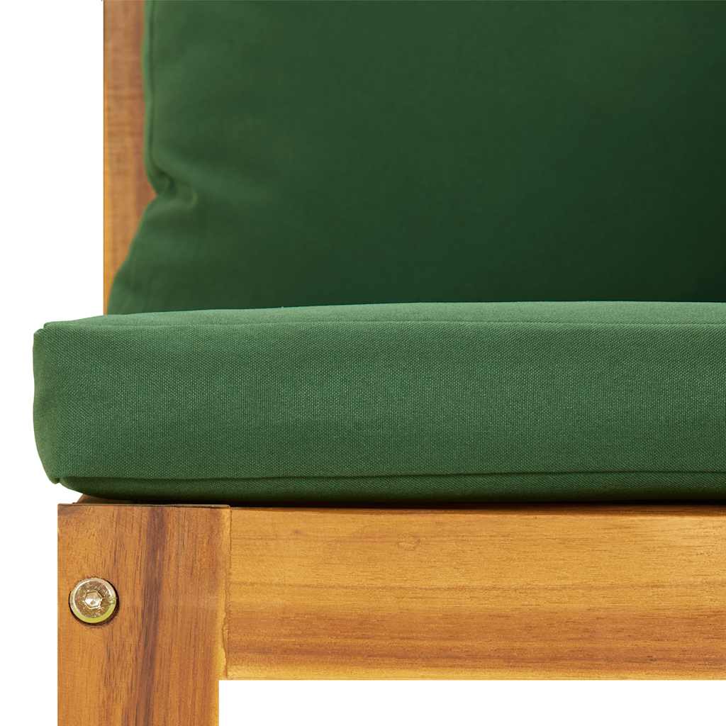 Midtermodul Til Havesofa Med Hynder Massivt Akacietræ