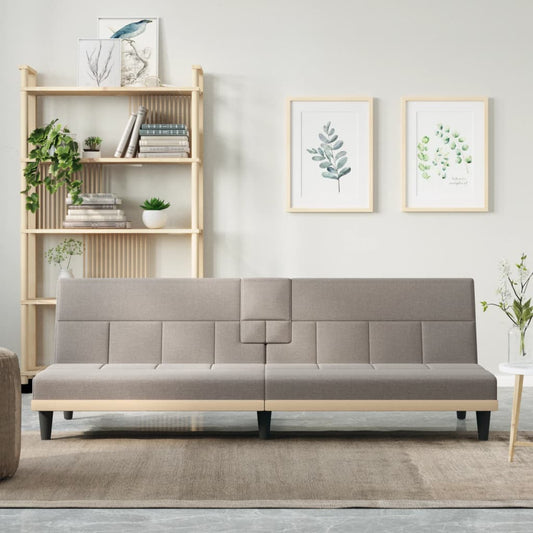 Sovesofa Med Kopholdere Stof